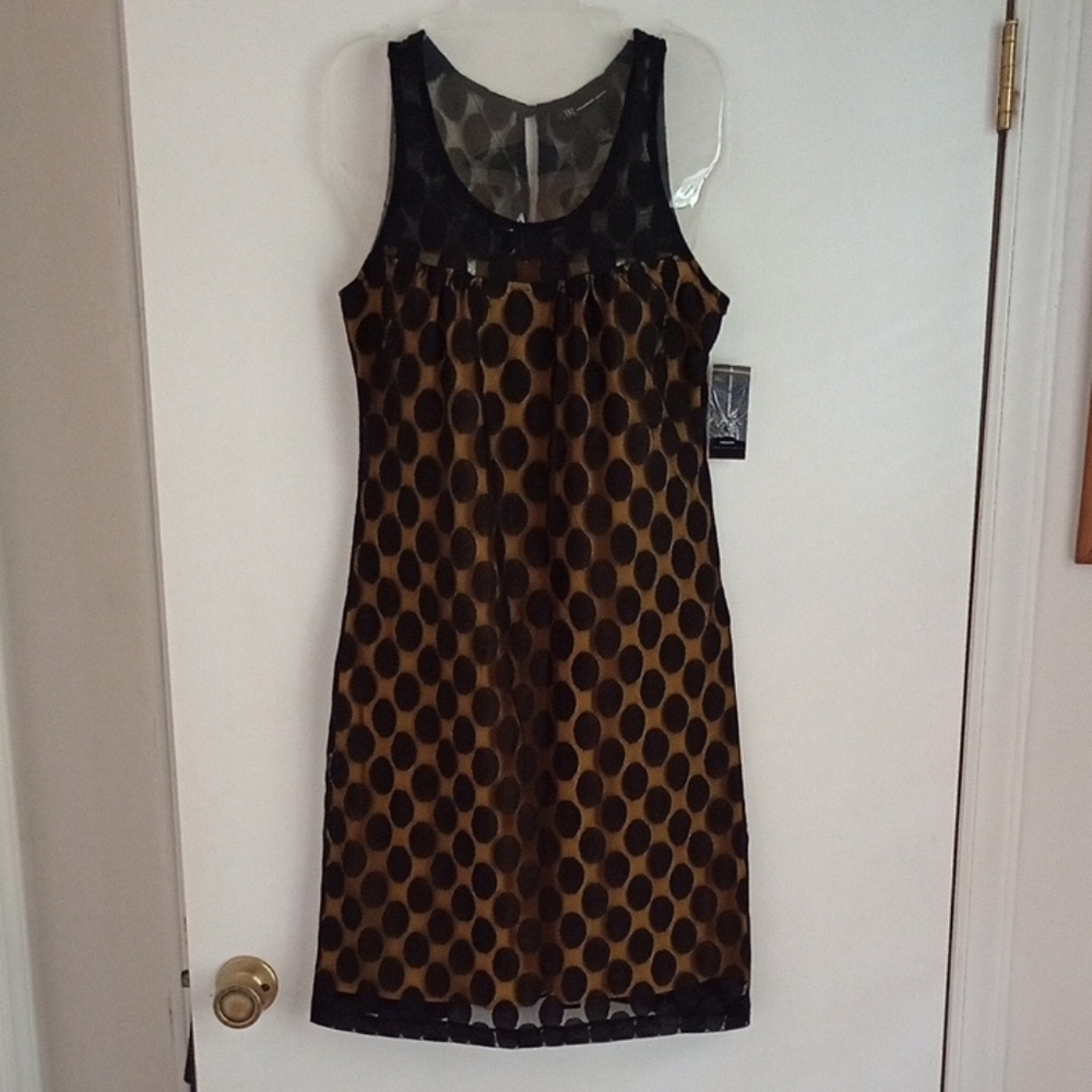 INC International Concepts Black and Gold Mini Dress